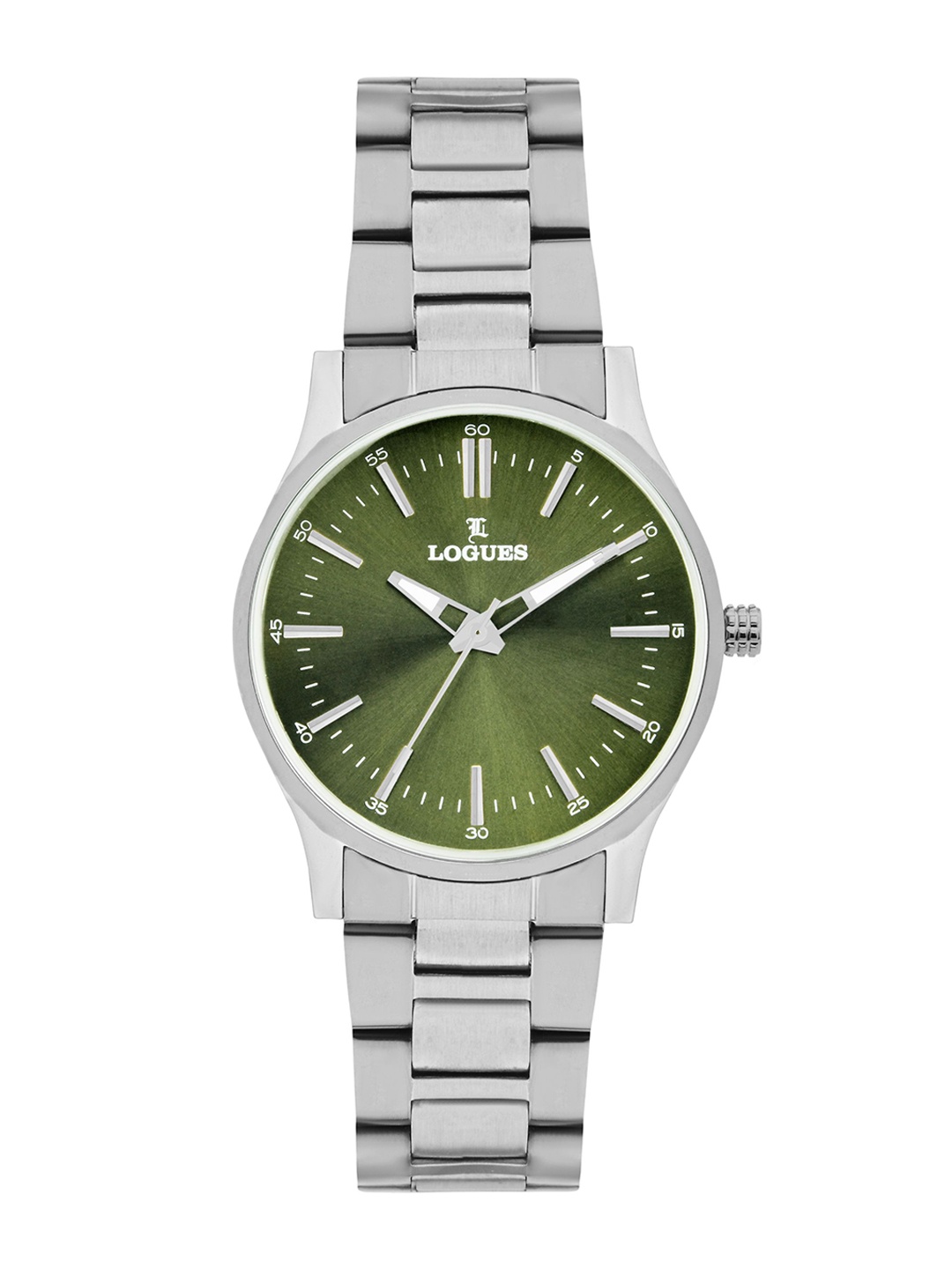 

L LOGUES Men Brass Dial & Bracelet Style Straps Analogue Watch G E-458 SM-10, Green