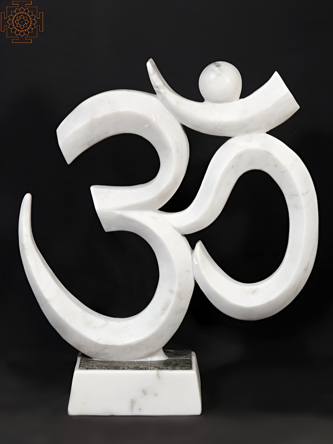 

Exotic India White Large Om - Auspicious Symbol of Hinduism Religious Idol Showpiece