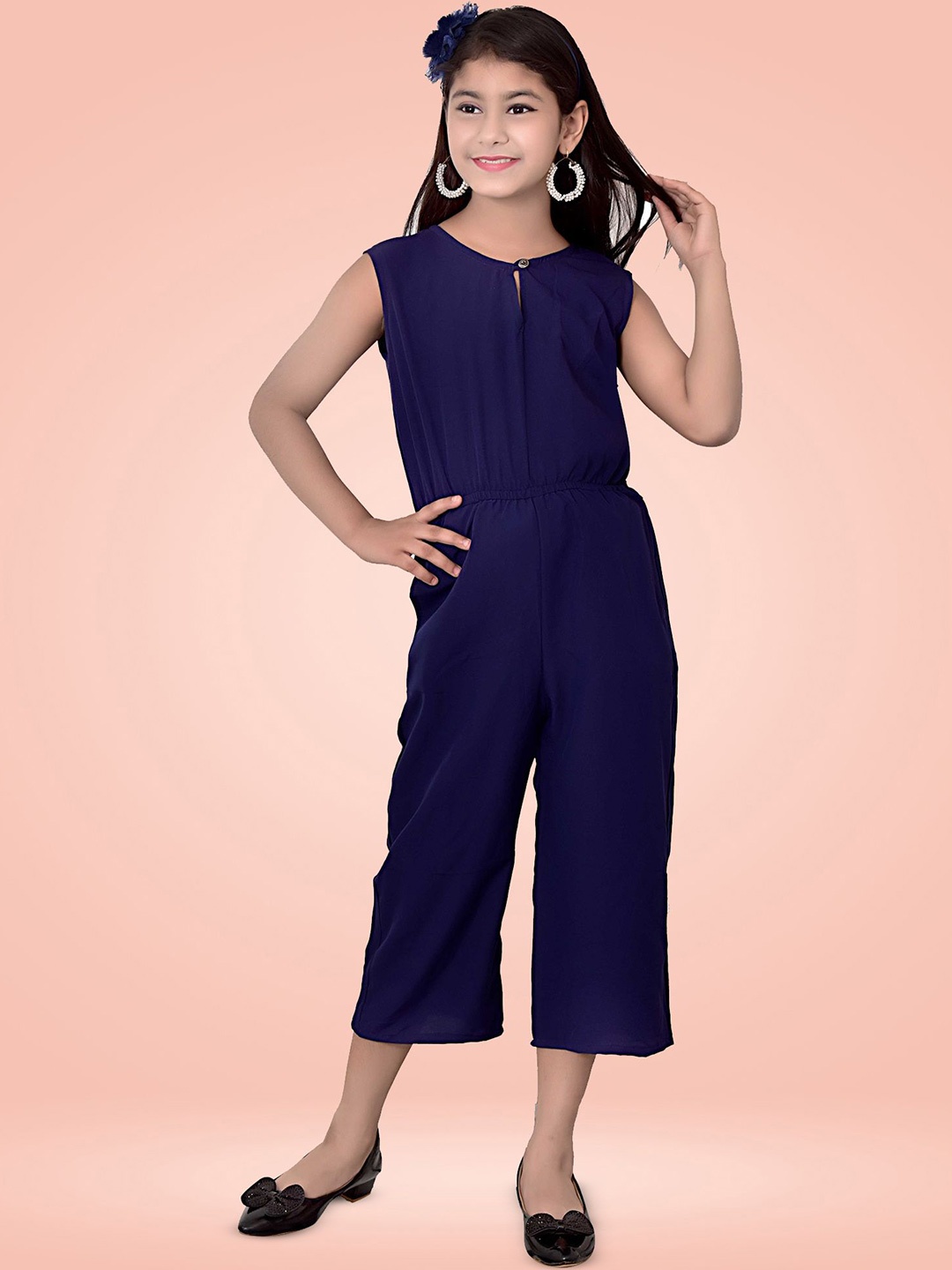 

Arshia Fashions Solid Girls Basic Jumpsuit, Blue