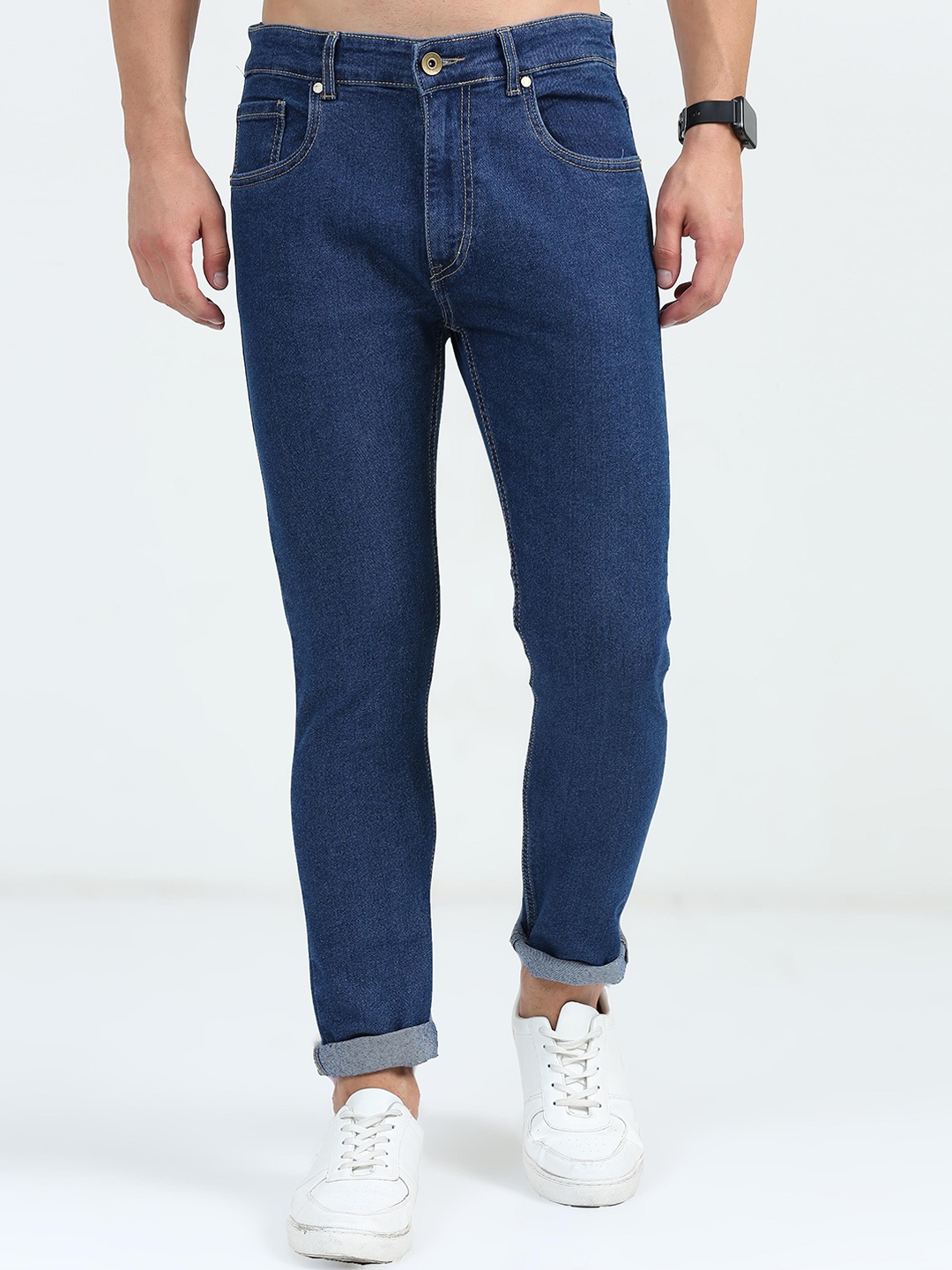 

Mast & Harbour Men Comfort Slim Fit Stretchable Jeans, Blue