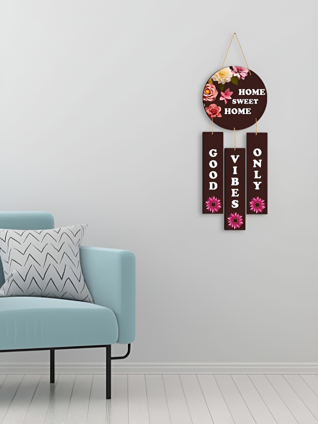 

CLAWCRAFTS Brown and White Quote Detail Wooden Wall Hanging