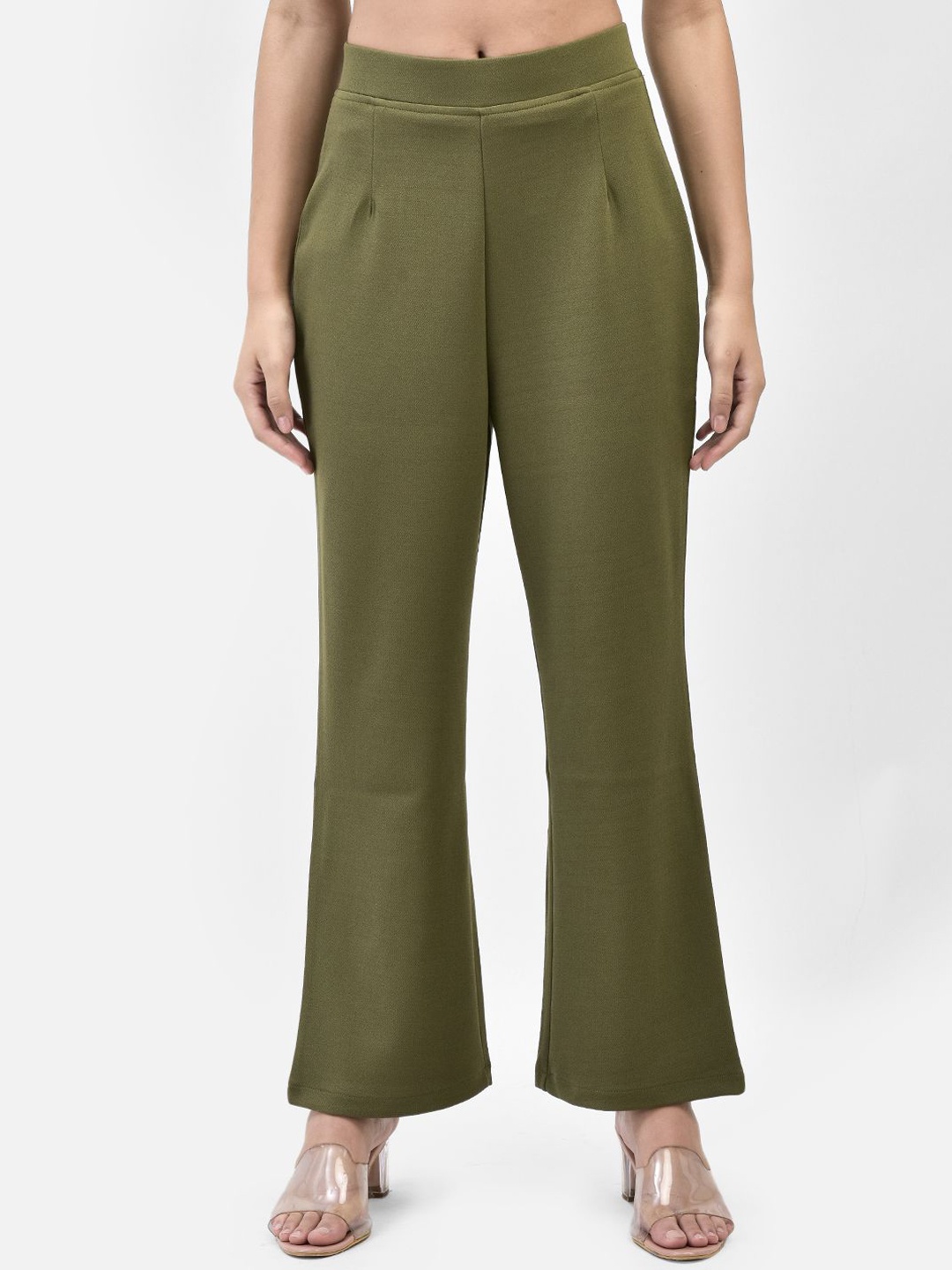 

Futuro Women Relaxed Loose Fit High-Rise Trouser, Olive