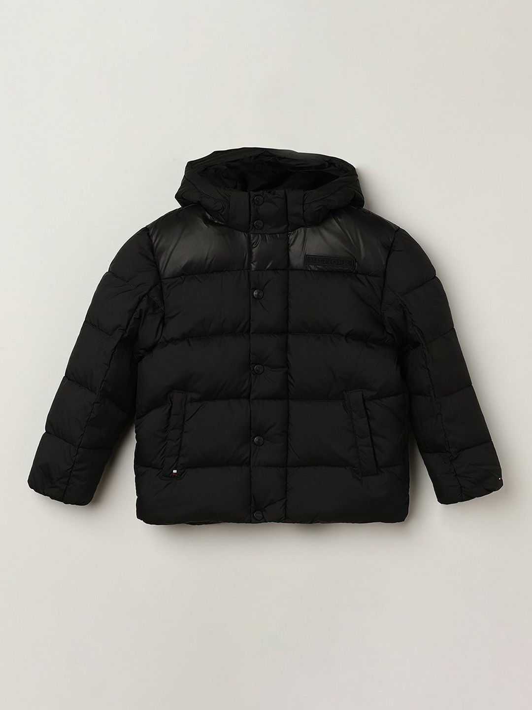 

Tommy Hilfiger Boys Solid Windcheater Puffer Jacket, Black