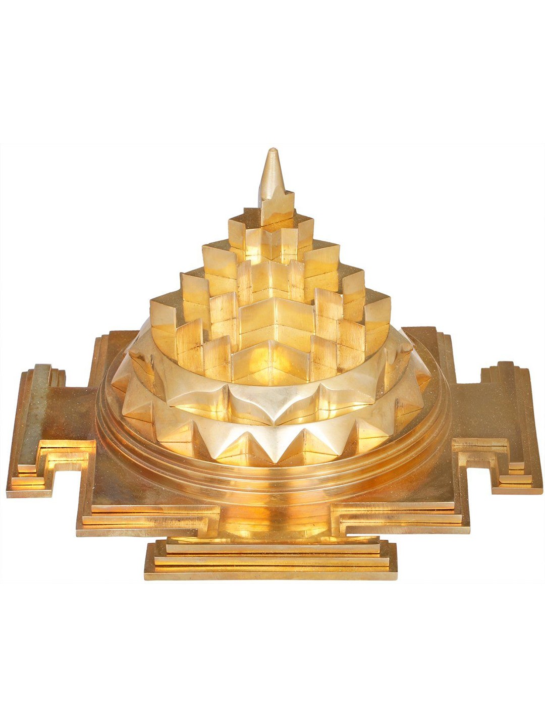 

Exotic India 7" Sri Yantra (Maha Meru) In Brass - Made In India, Gold