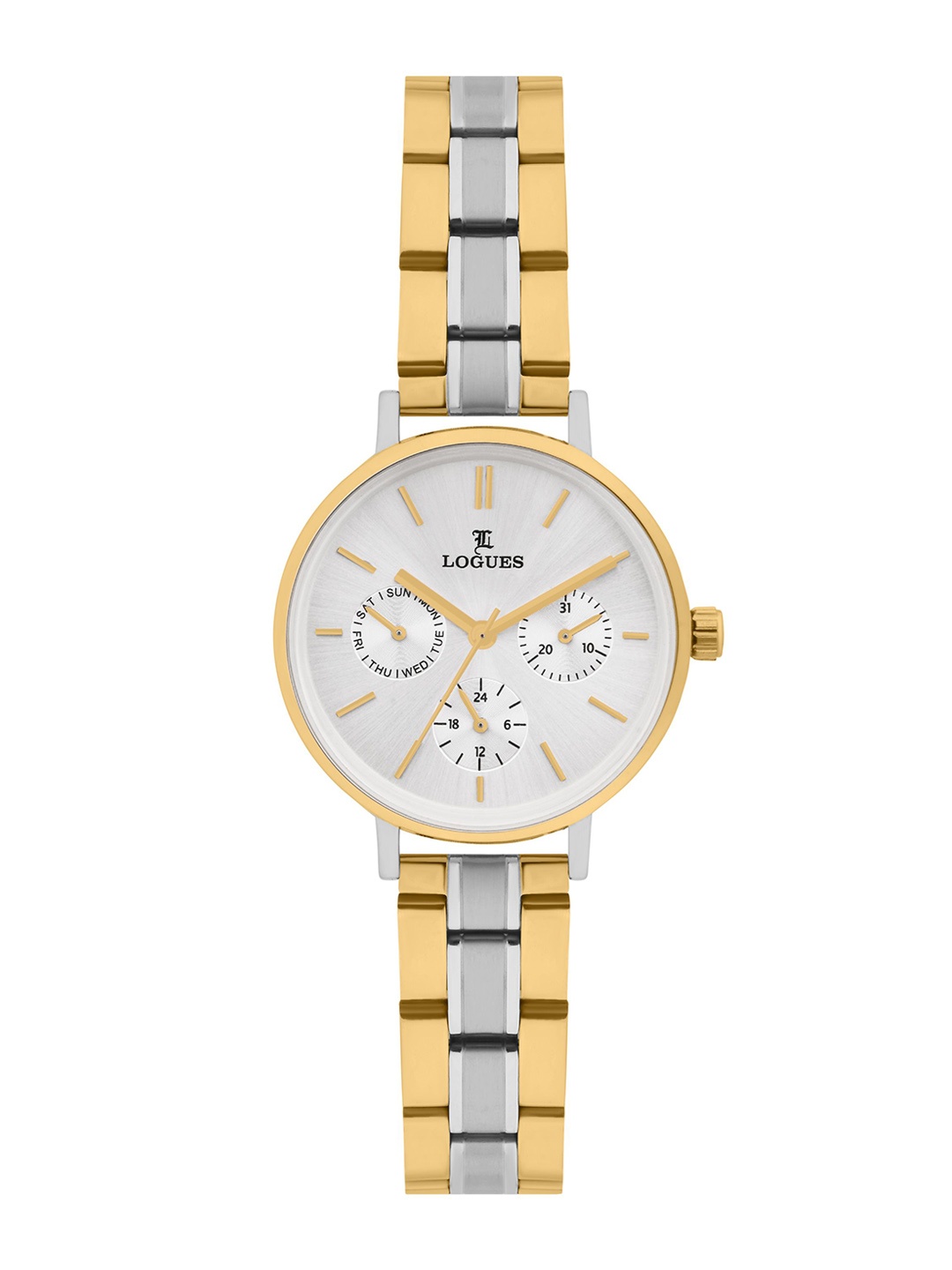 

L LOGUES Women Brass Dial & Bracelet Style Straps Analogue Watch L 1713 BM-02, Gold