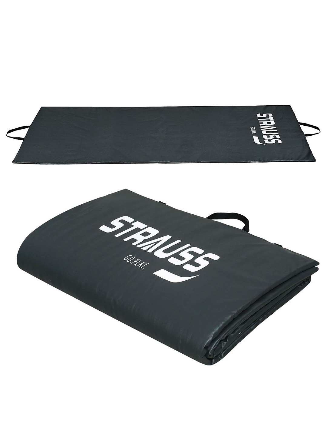 

STRAUSS Black Anti Skid Yoga Mats With Carrying Strap