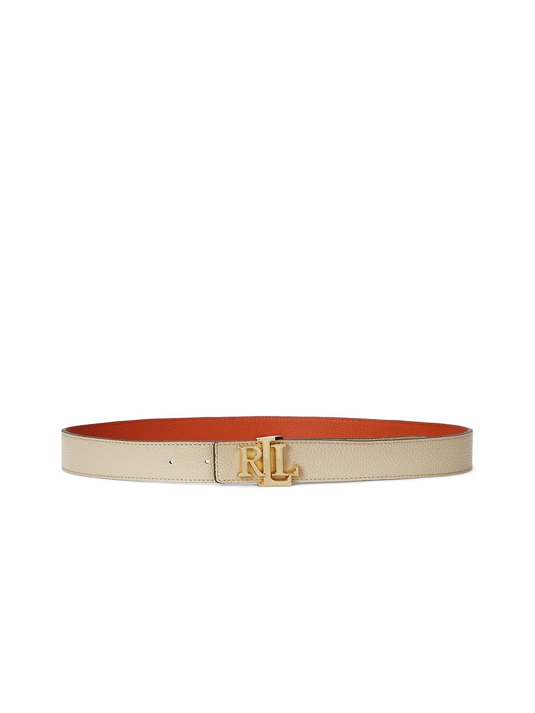 

Polo Ralph Lauren Women Push Pin Closure Logo Reversible Leather Belt, Beige
