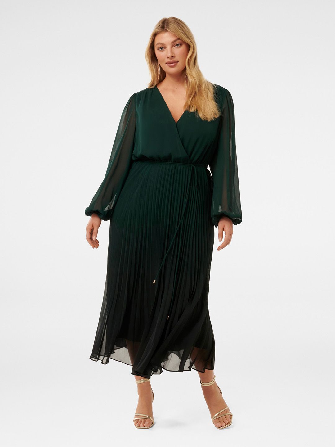 

Forever New Fit & Flare Midi Dress, Green