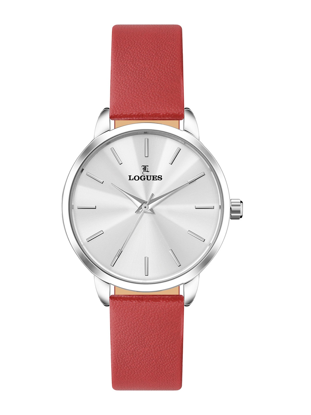 

L LOGUES Women Brass Dial & Leather Straps Analogue Watch L E-686 SL-51, Red