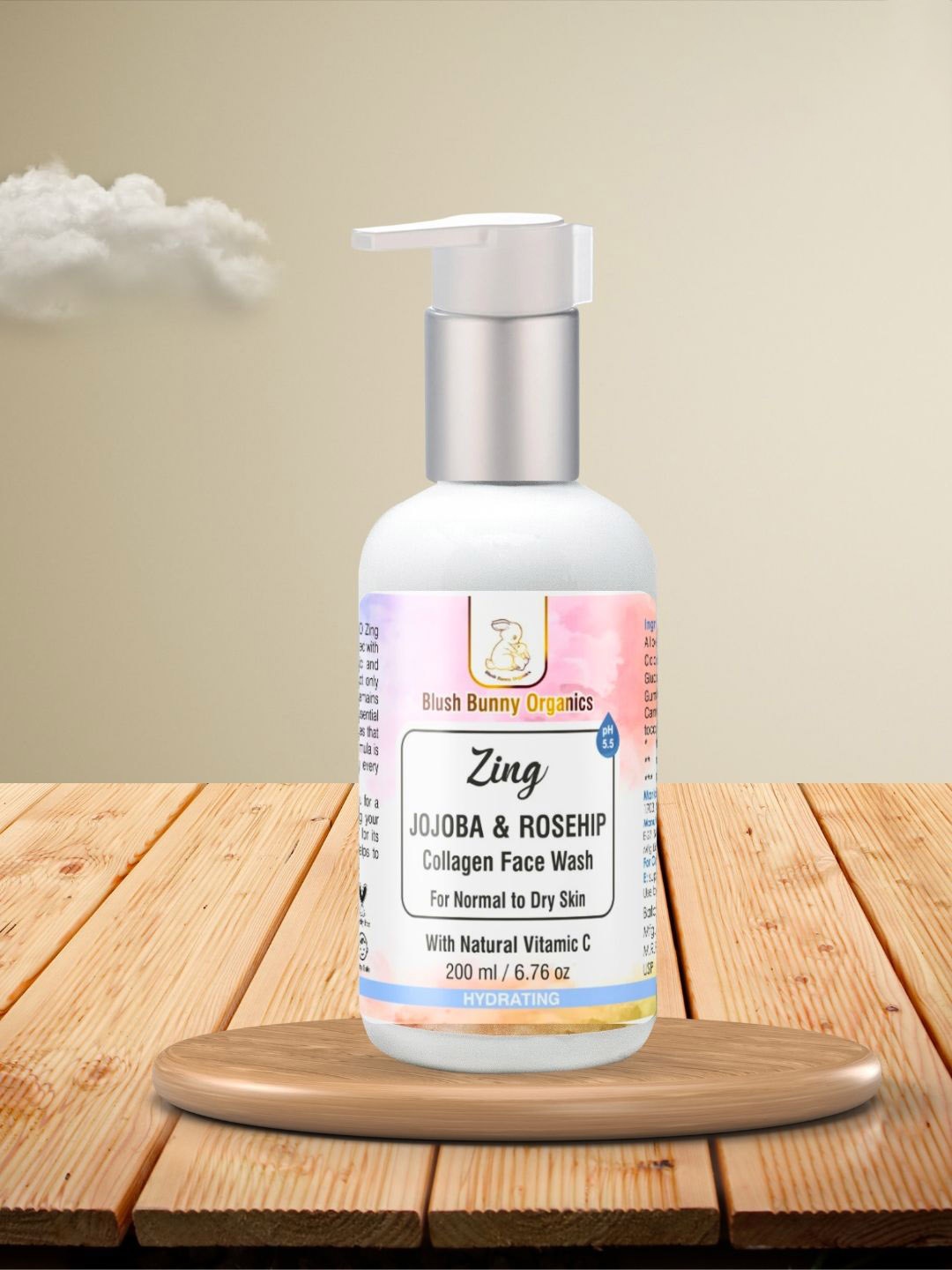 

Blush Bunny Organics Collagen Jojoba & Rosehip Face Wash-200ml, Yellow