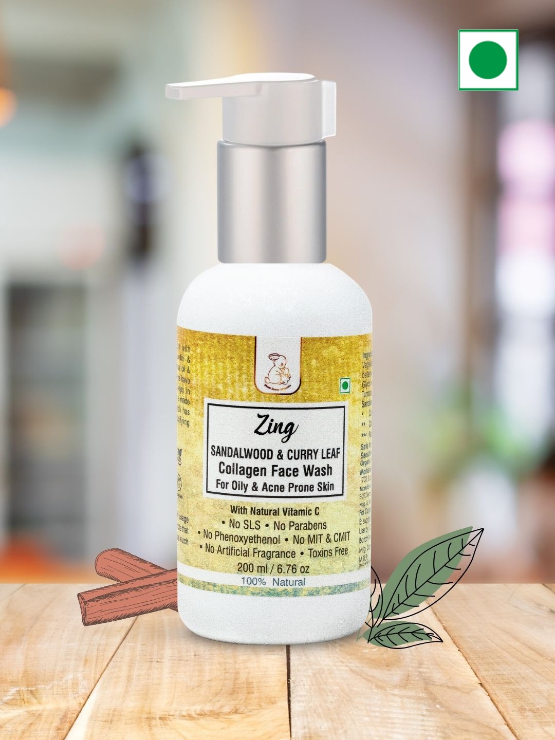 

Blush Bunny Organics Zing Collagen Sandalwood Face Wash-200ml, Brown