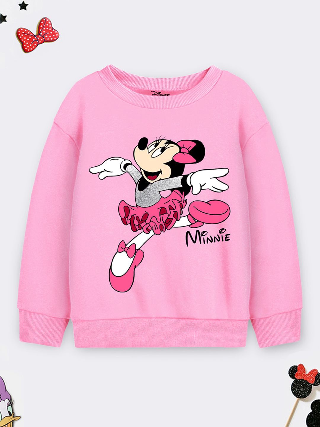 

YK Disney Girls Printed Sweatshirt, Pink