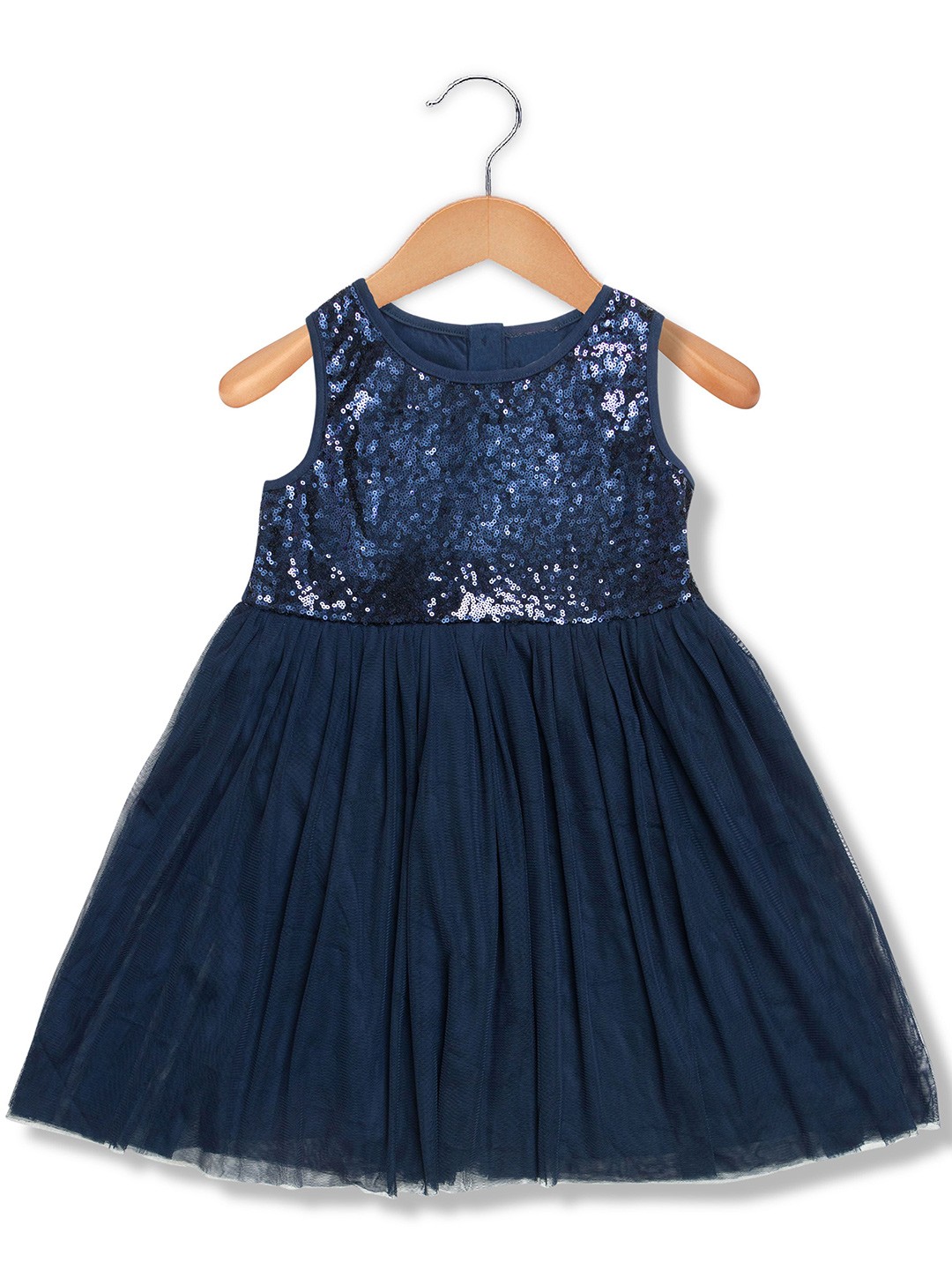 

BAESD Girls Solid Sleeveless A-Line Dress, Blue