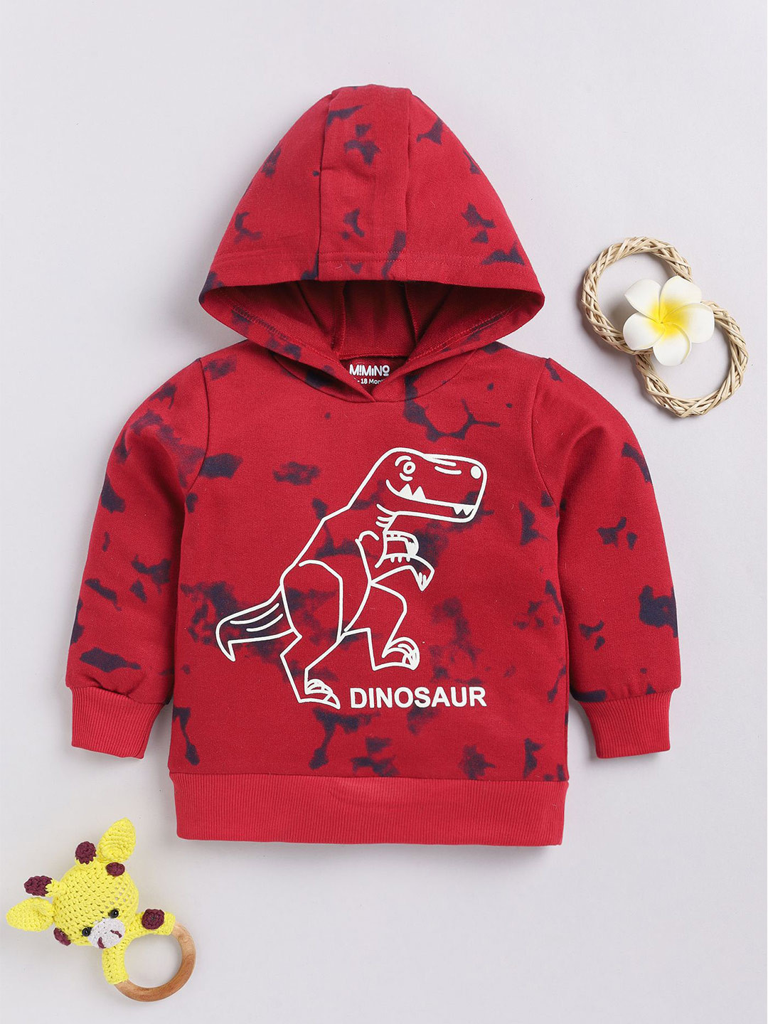 

MIMINO Unisex Kids Graphic Printed Sweatshirt, Red