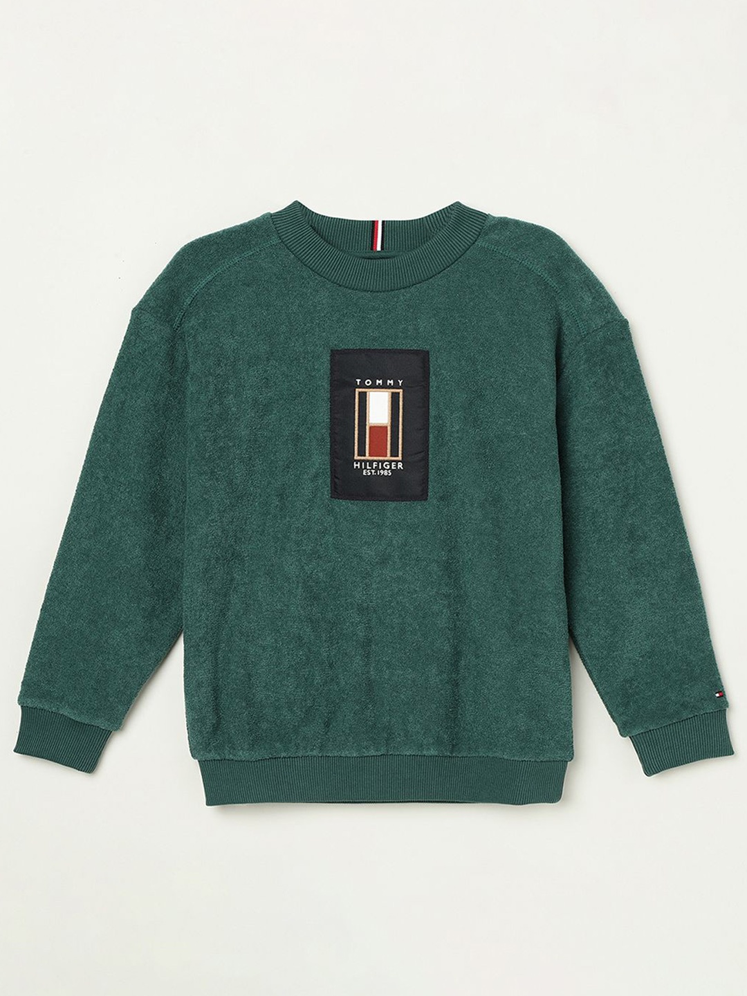 

Tommy Hilfiger Boys Solid Round Neck Sweatshirt, Green