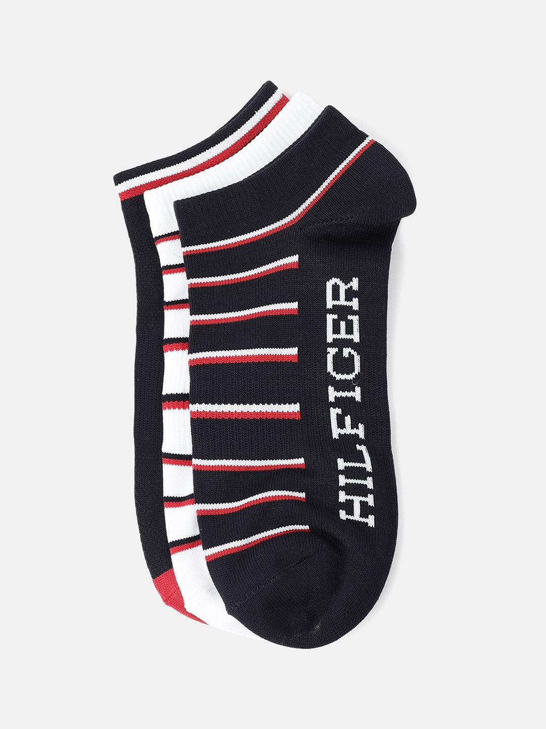 

Tommy Hilfiger Men Pack Of 3 Ankle-length Socks, Black