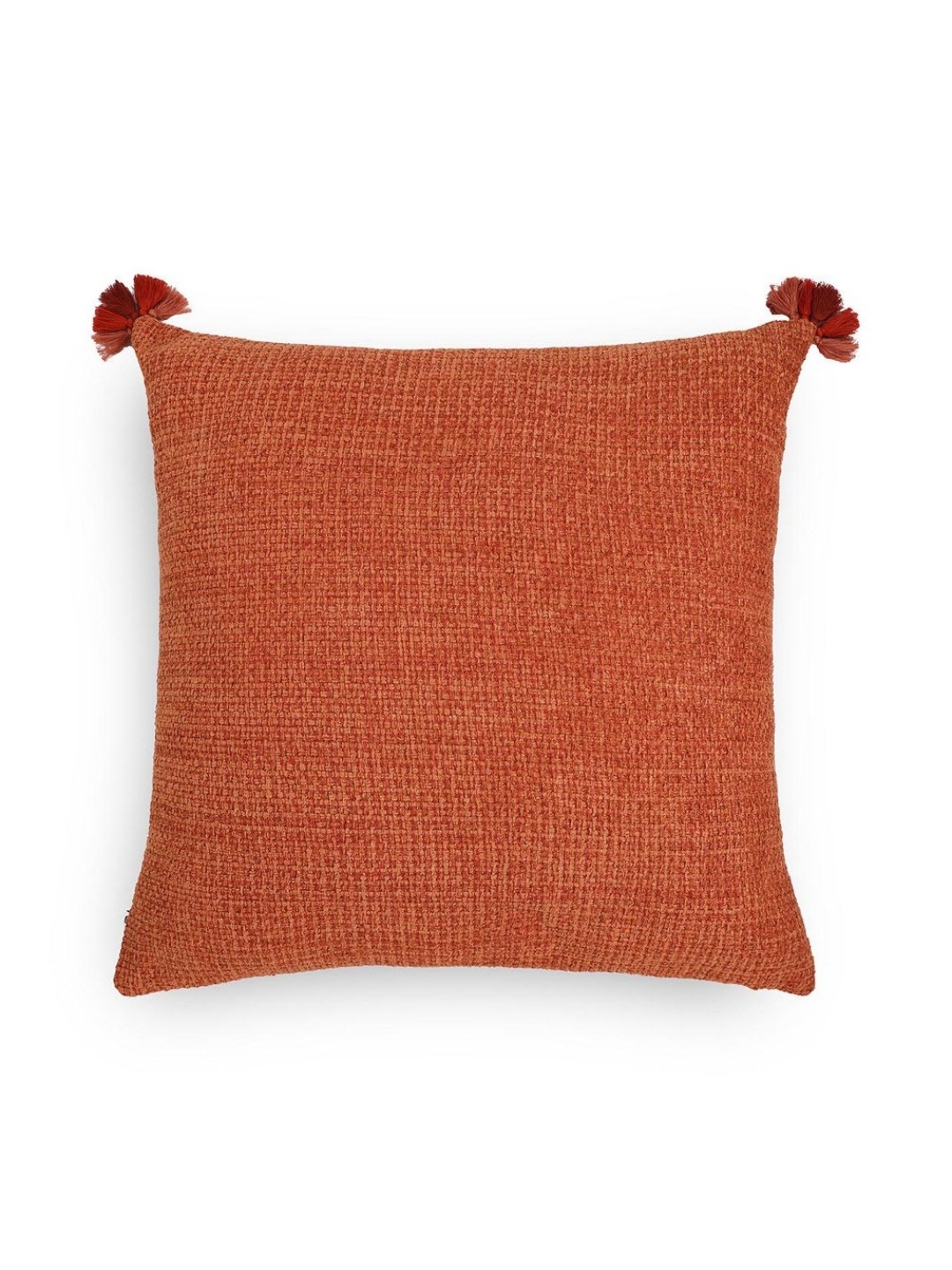 

ONSETHOMES Ananya Rust Self Design Textured Square Cushion Covers