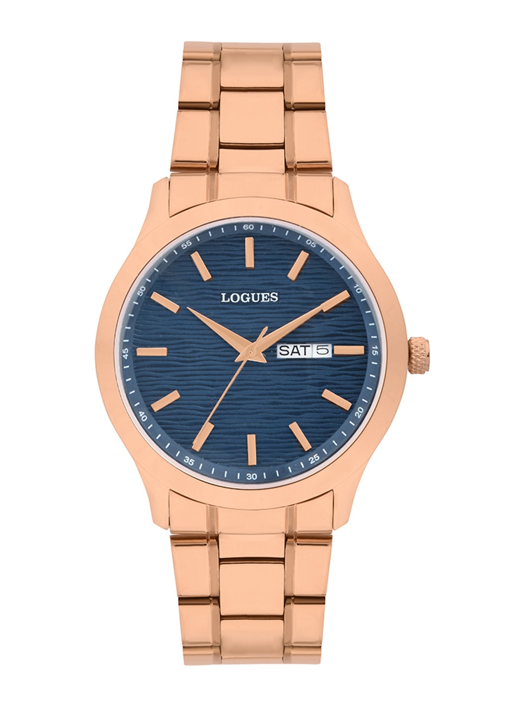 

L LOGUES Men Brass Dial & Straps Analogue Watch G 4147 WMD-04, Rose gold