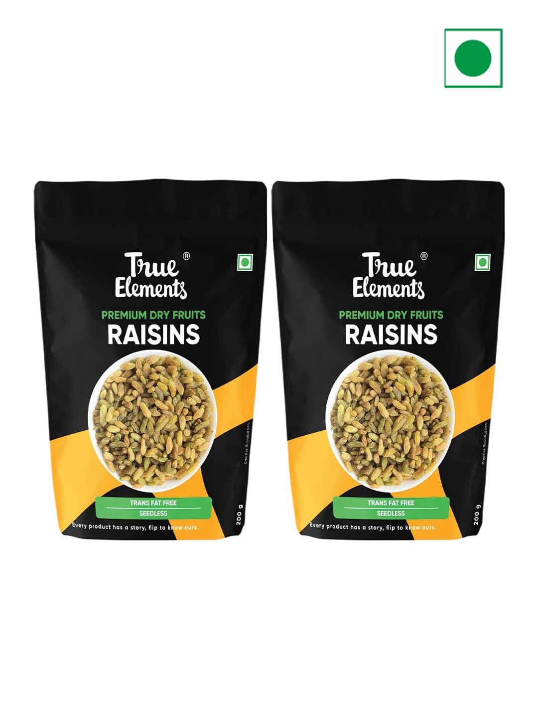 

True Elements Pack Of 2 Dry Fruits Set, Black