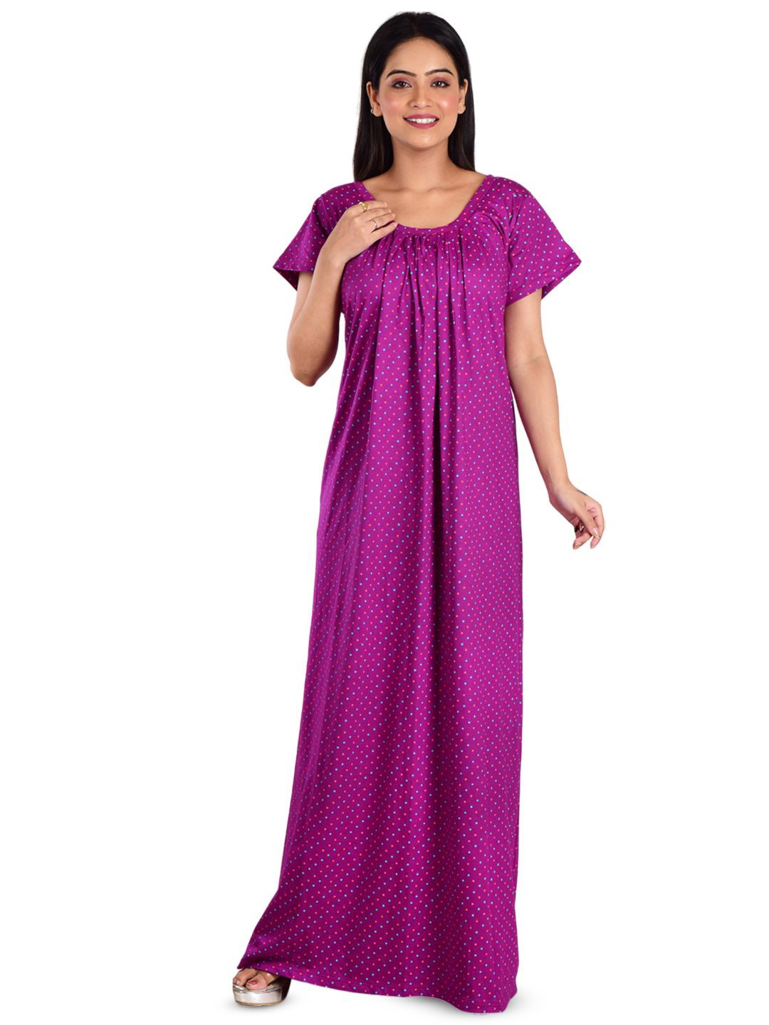 

DUI KONNA Printed Maxi Nightdress, Purple