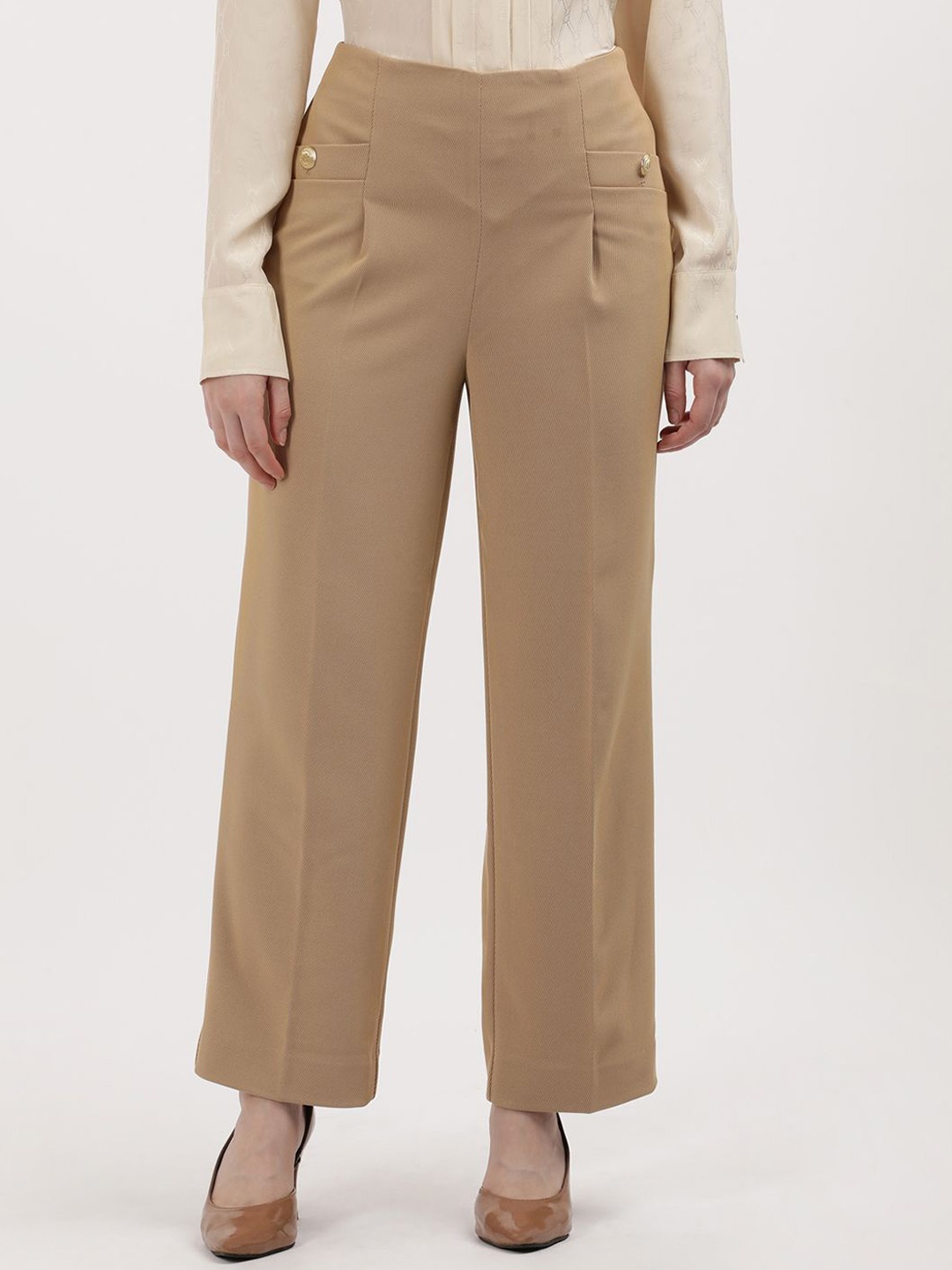 

Tommy Hilfiger Women Pleated Trousers, Khaki