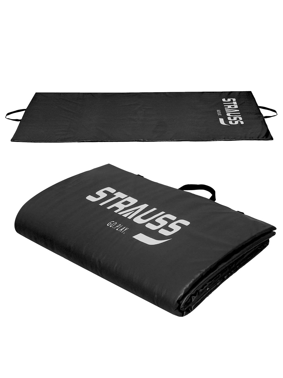 

STRAUSS Black Extra Thick Rectangular Yoga Mat