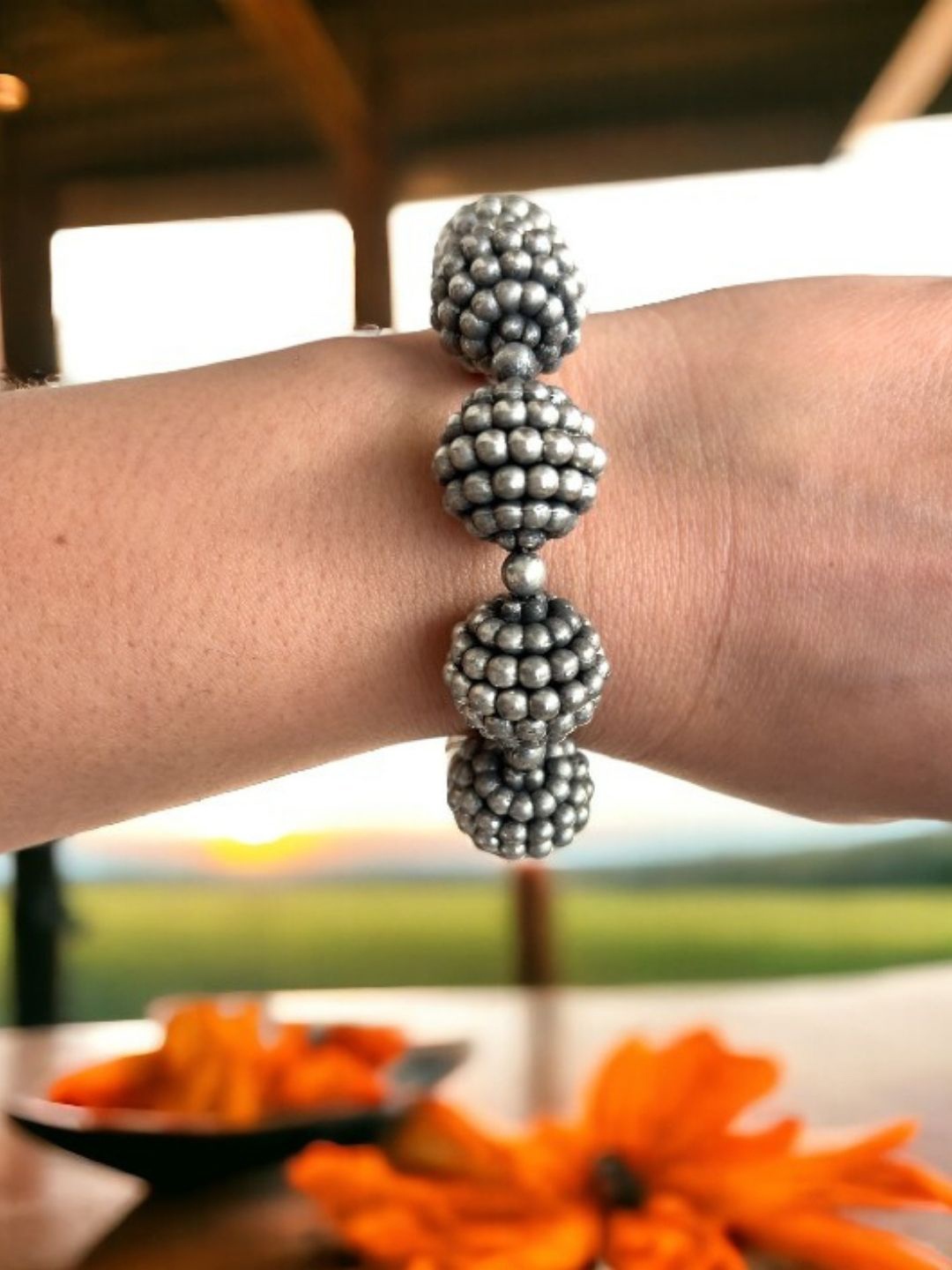 

VIVAZS Silver-Plated Cuff Bracelet
