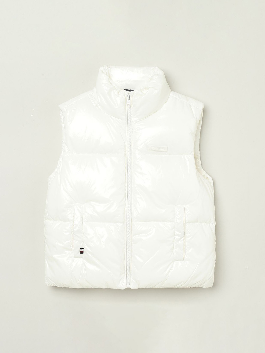 

Tommy Hilfiger Girls Solid Windcheater Puffer Jacket, White