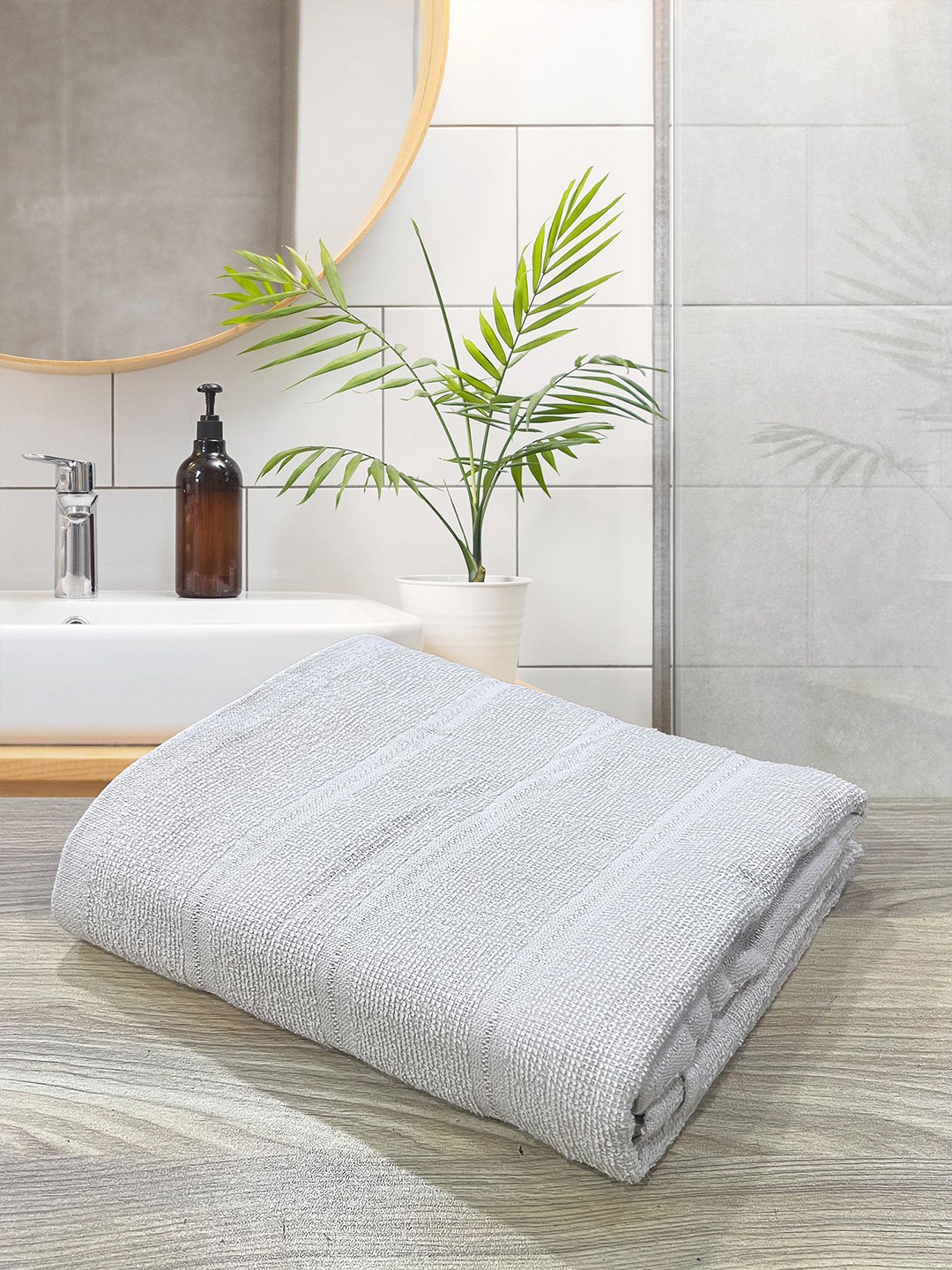 

LABHAM Beige Pure Cotton 300 GSM Quickdry Light Weight Hammam Bath Towel