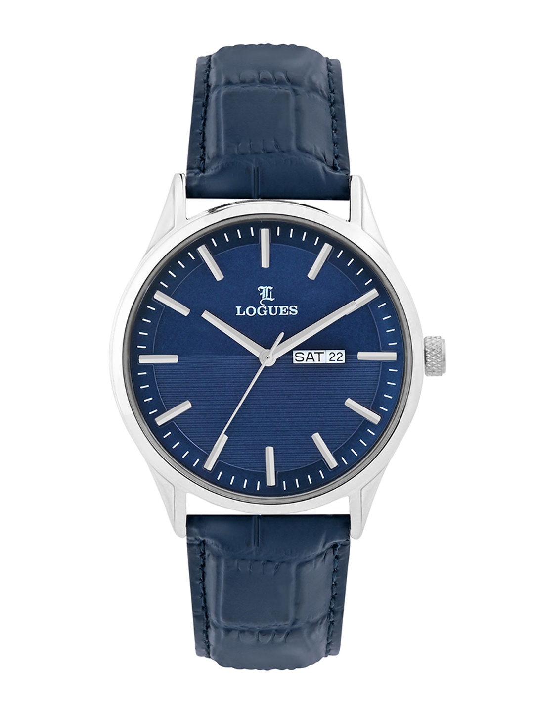 

L LOGUES Men Brass Dial & Leather Straps Analogue Watch G 4143 SLD-04, Blue