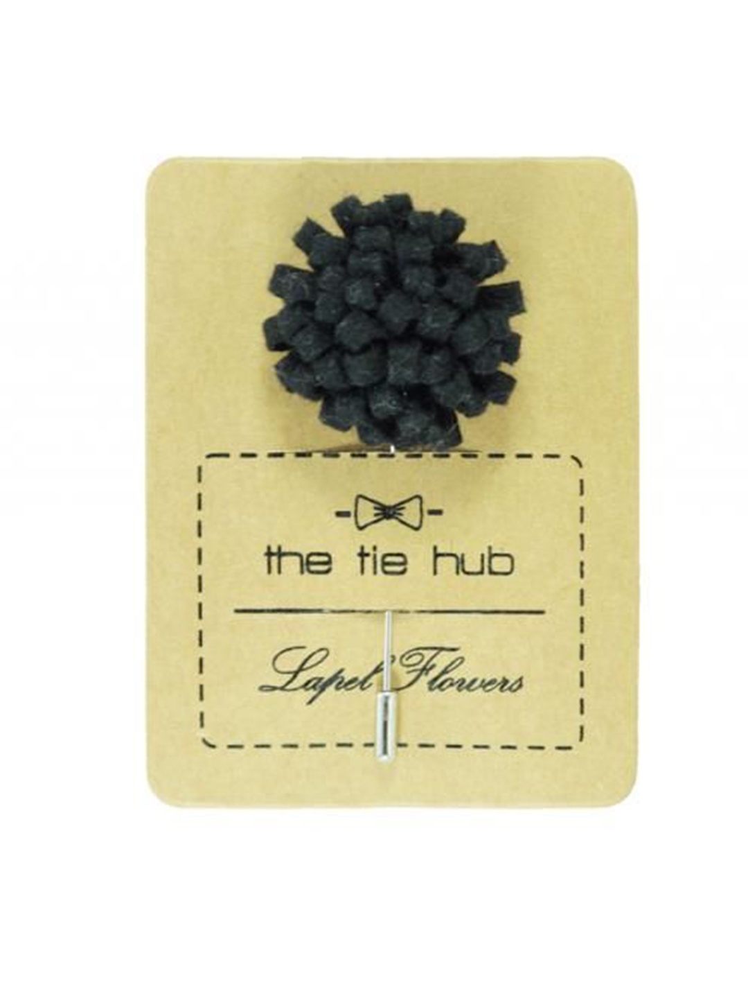 

The Tie Hub Men Flower Lapel Pin, Black