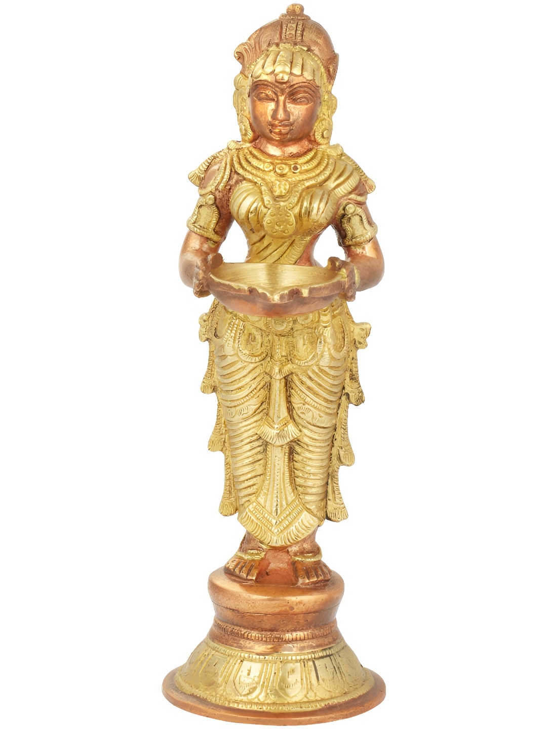 

Exotic India Gold Toned Religious Brass Idol Showpiece