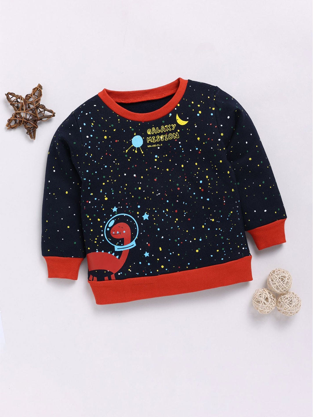 

MIMINO Unisex Kids Graphic Printed Sweatshirt, Black