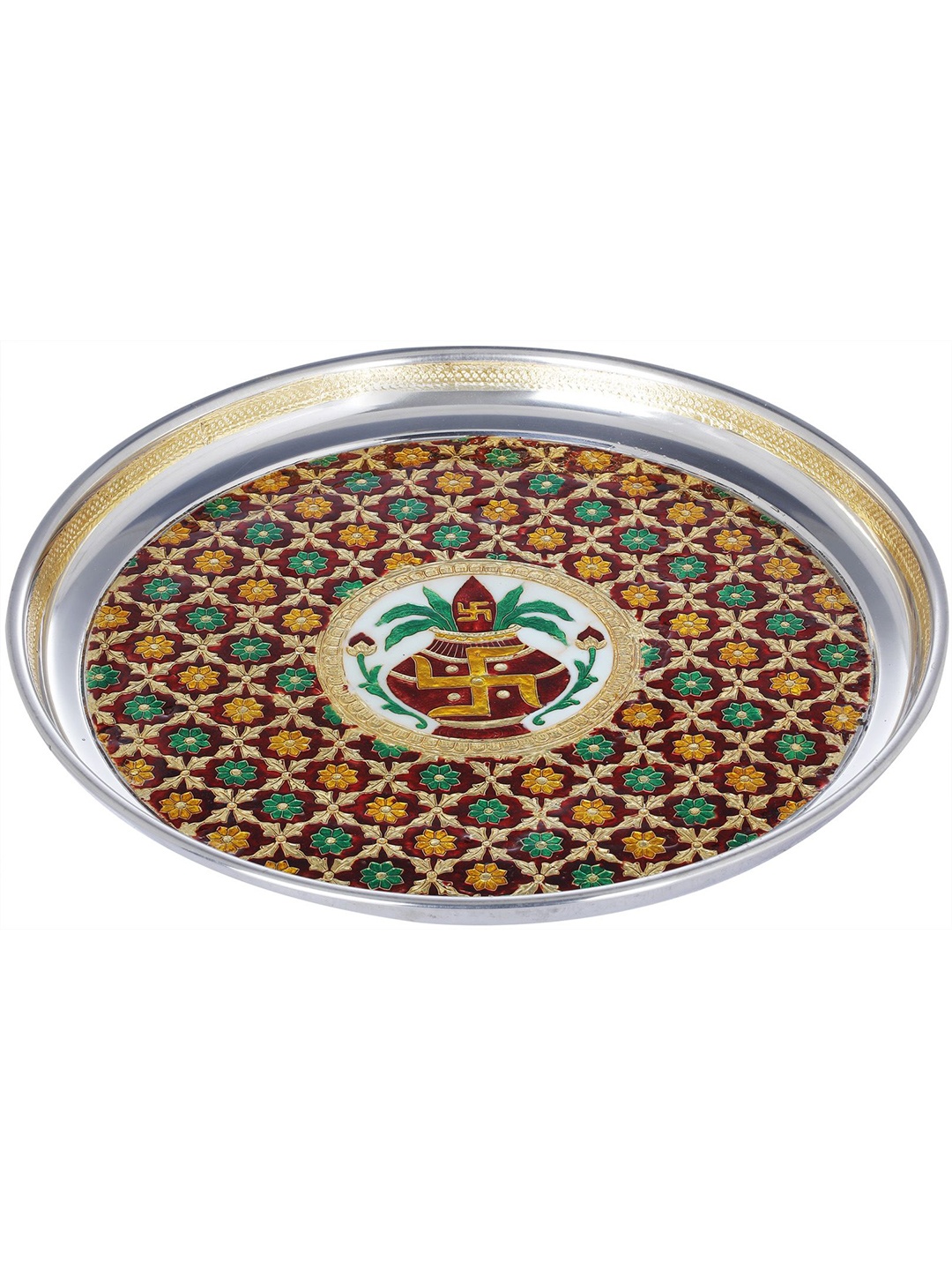 

Exotic India Puja Thali, Silver