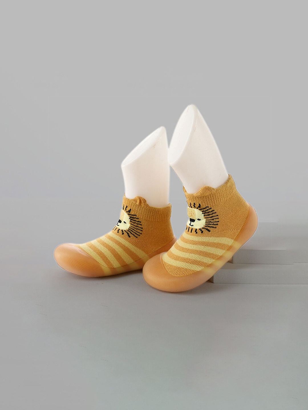 

NESKA MODA Unisex Kids Cotton Booties, Yellow