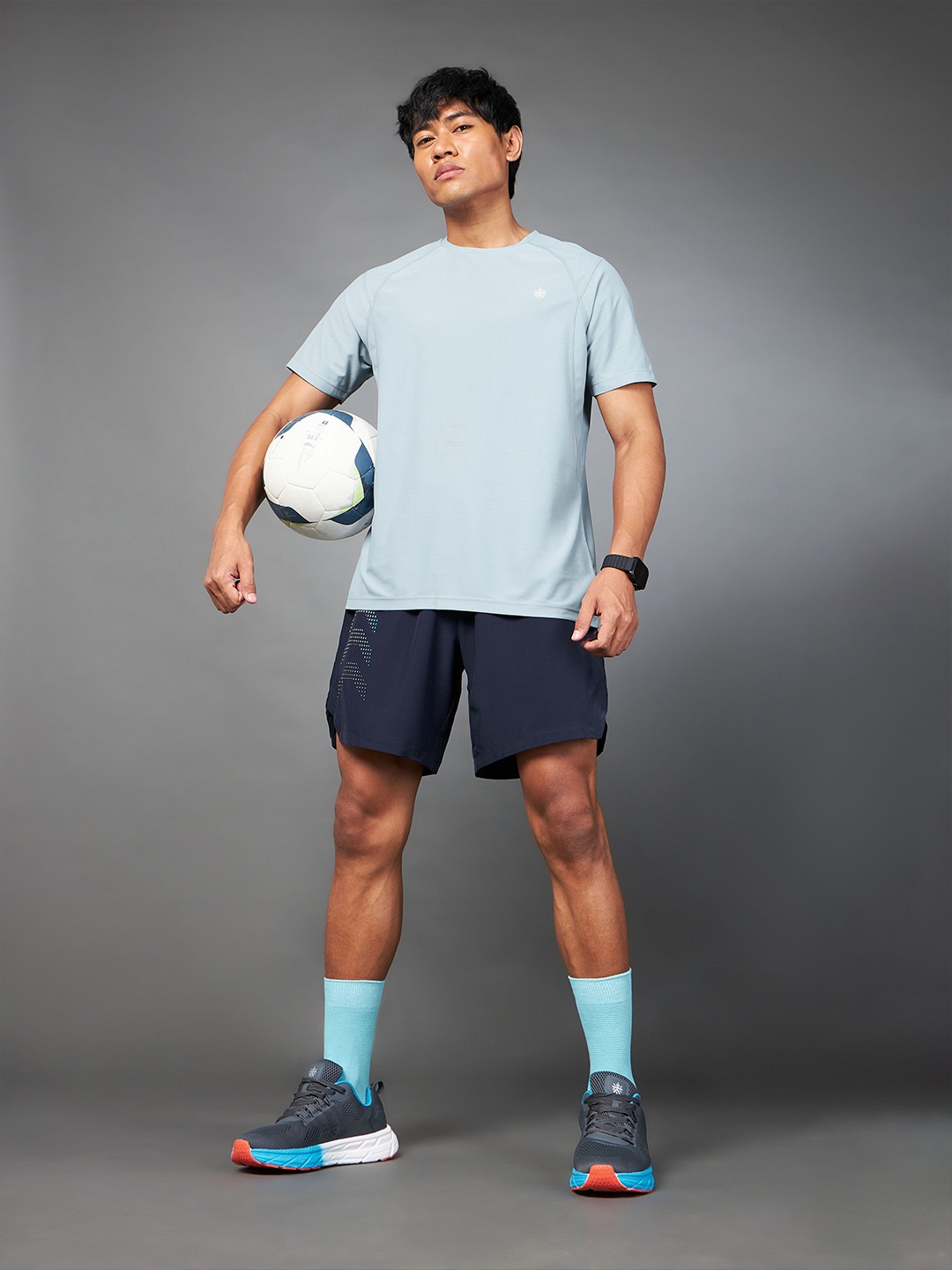 

CULT Men Moisture Wicking Solid Round Neck All Day Active Training T-shirt, Grey