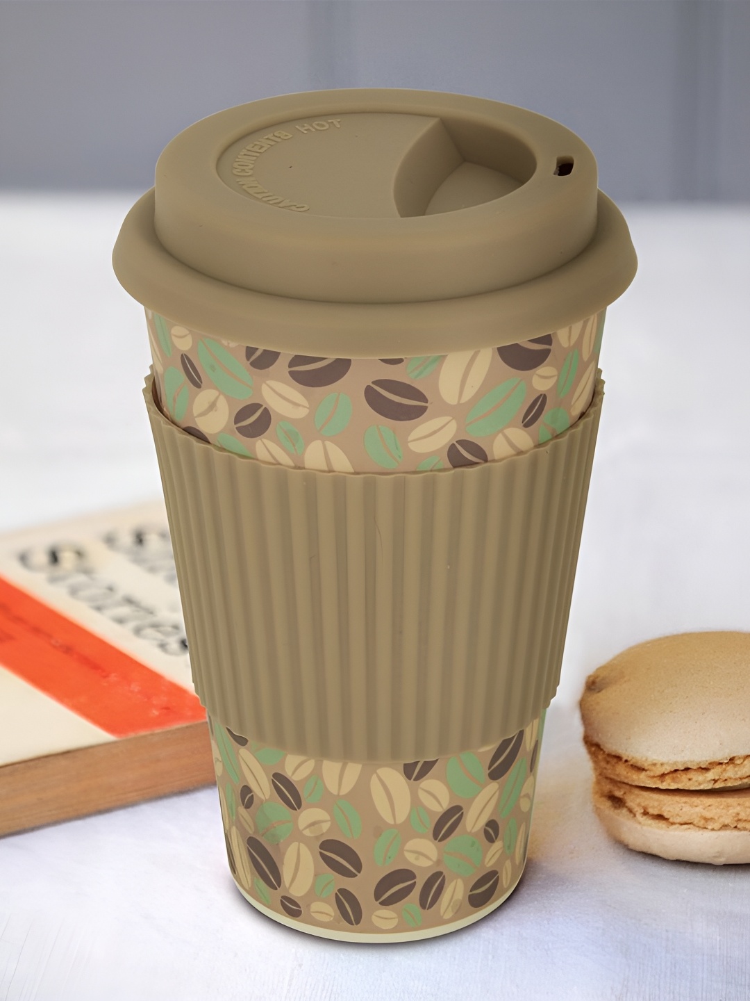 

Freelance Copper-Toned 2 Pieces Printed Bamboo Travel Cups And Mugs