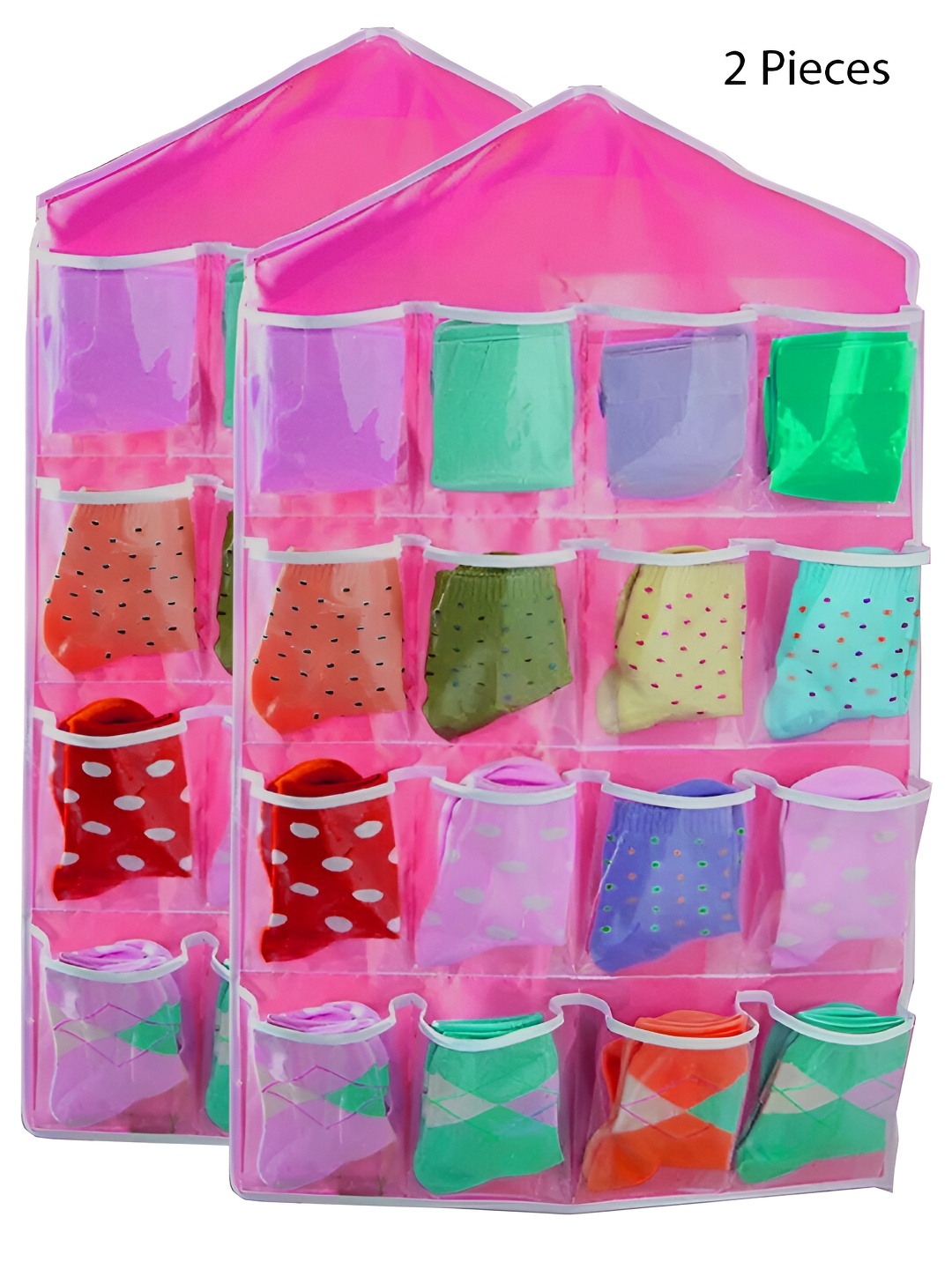 

atorakushon Pink 2 Pieces Reusable Multi-Utility Organisers