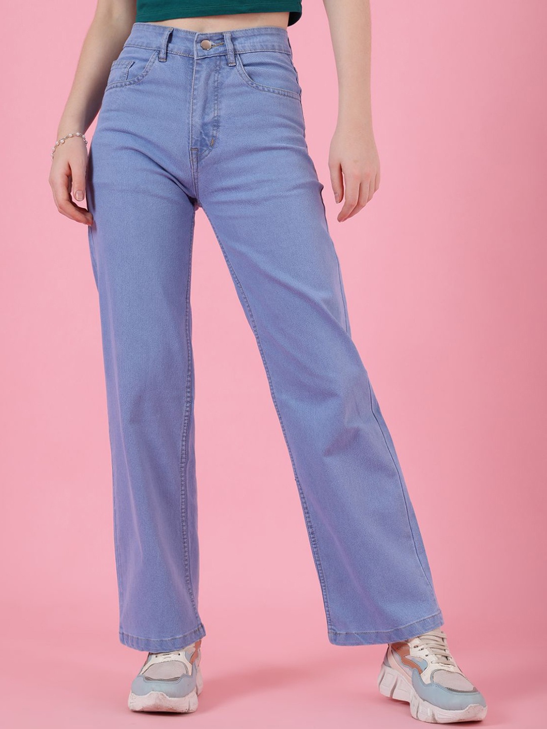 

4WRD by Dressberry Women Classic High-Rise Bootcut Jeans, Blue