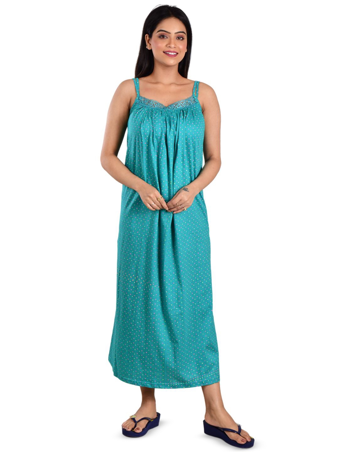 

DUI KONNA Women Maxi Nightdress, Sea green