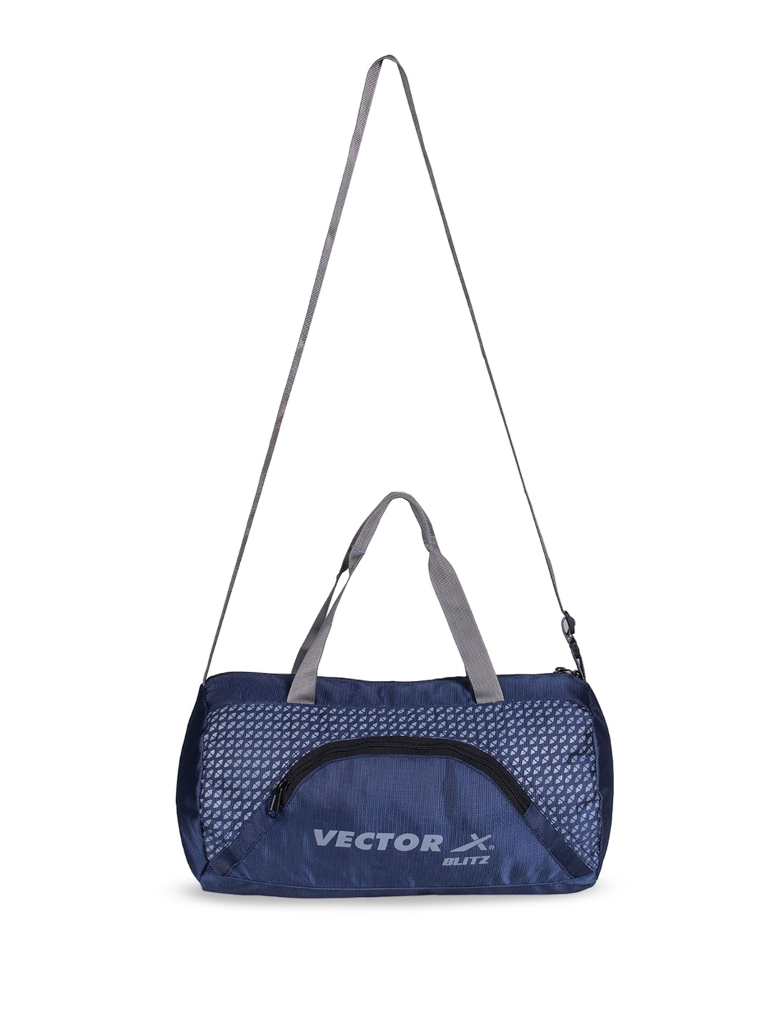 

VECTOR X Printed Medium Foldable Sports Duffel Bag, Navy blue