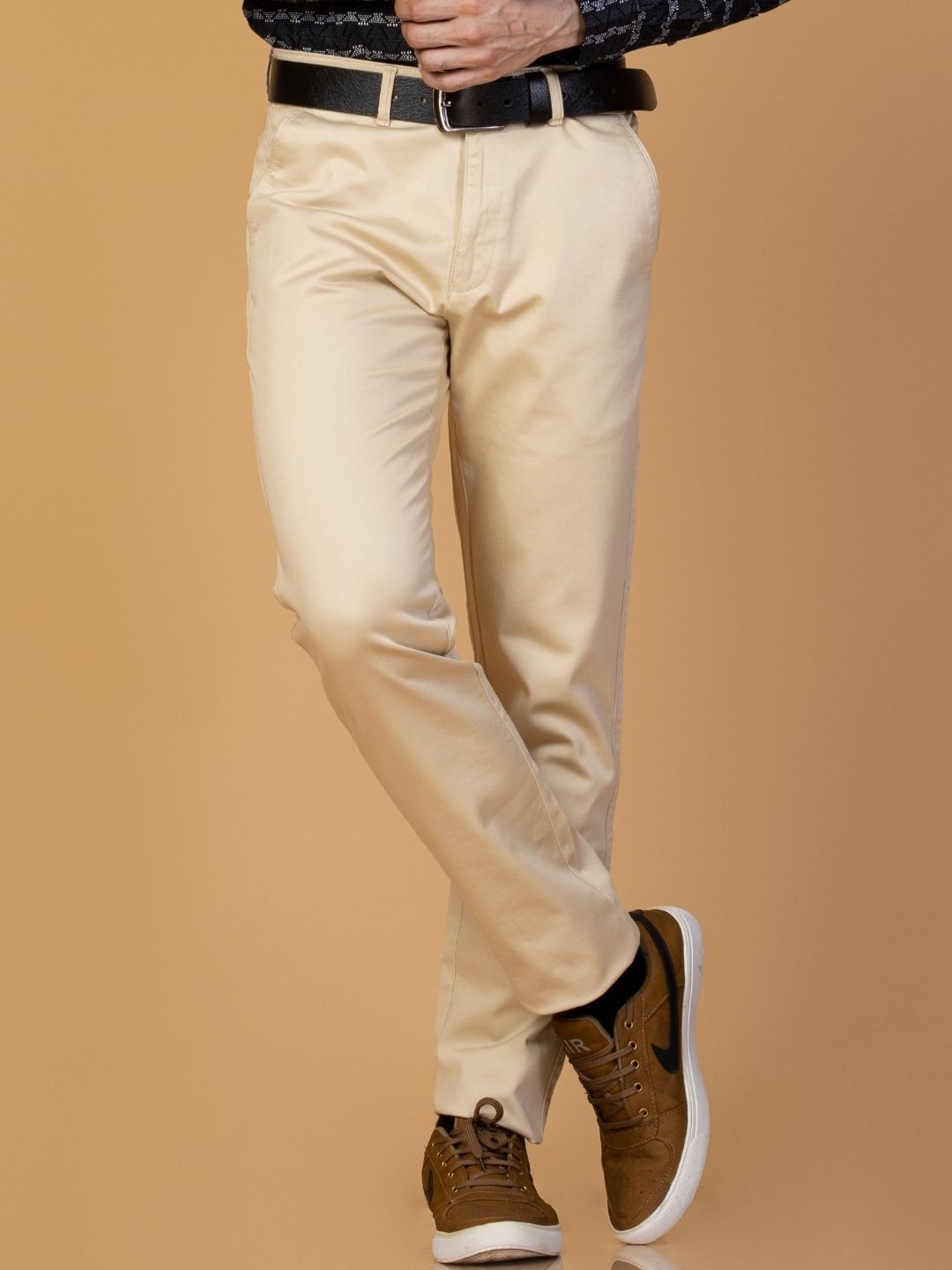 

Monterrey SF Men Smart Slim Fit Trousers, Beige