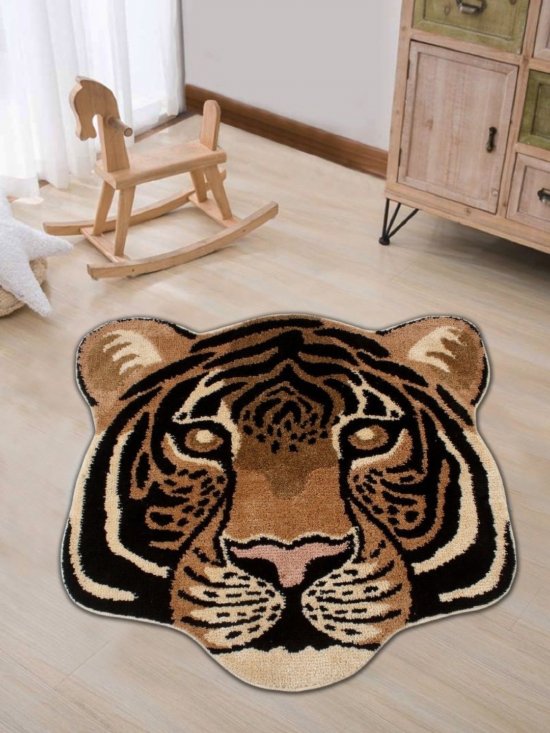

MULTITEX Camel Brown & Black Tiger Anti Skid Carpet