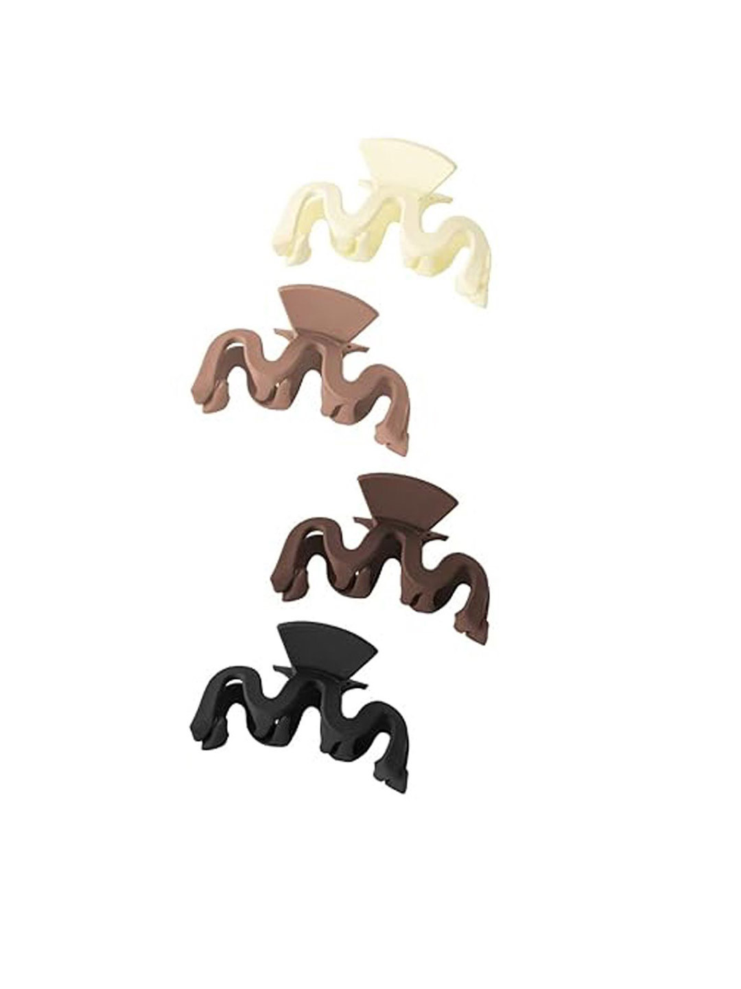

Softwrap Set Of 4 Women Claw Clip, Black