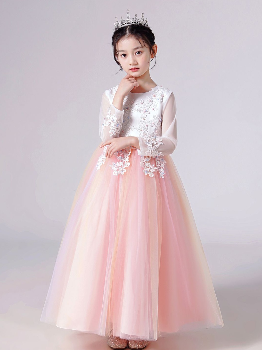 

JC SPARKLE Embellished Fit & Flare Maxi Dress, Pink
