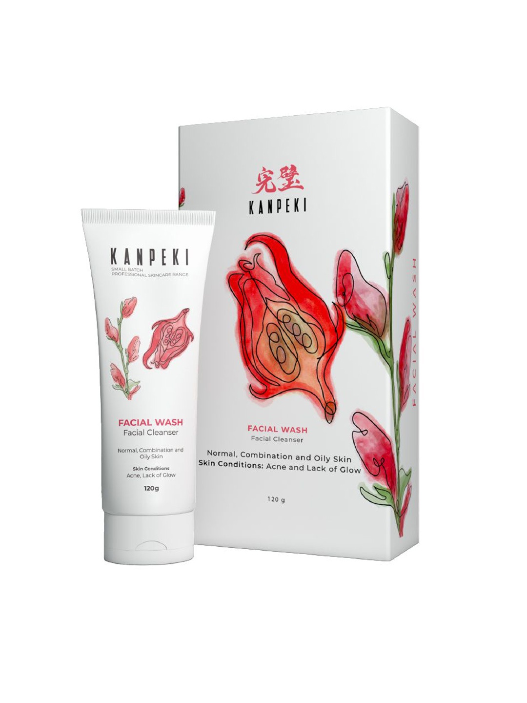 

Kanpeki Face Wash-120g, Red
