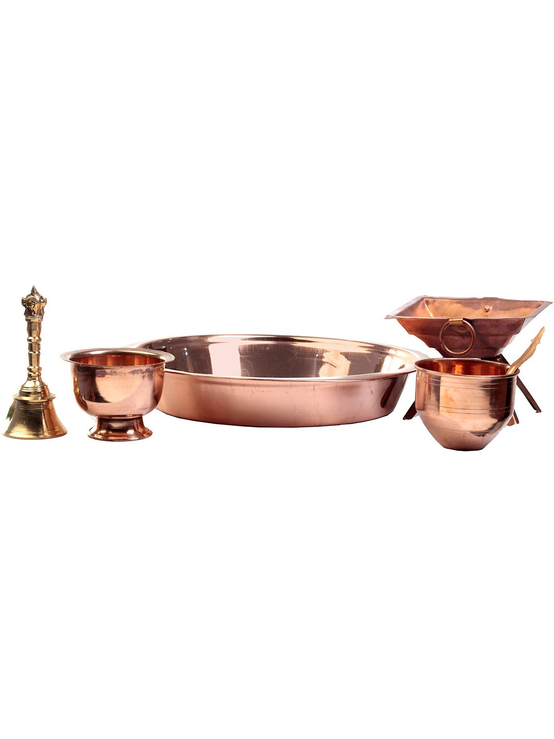 

Exotic India Set of Implements for Performing Agnihotra, Copper