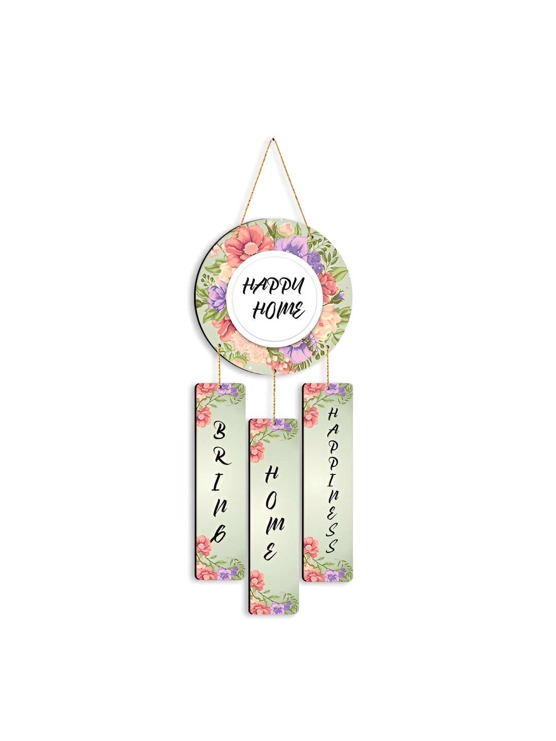 

CLAWCRAFTS Green and Pink Quote detail Wooden Wall Hanging