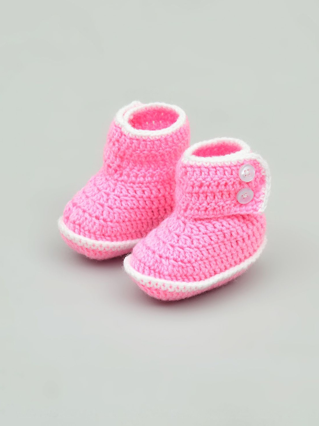 

FUNKRAFTS Girls Pure Wool Booties, Pink