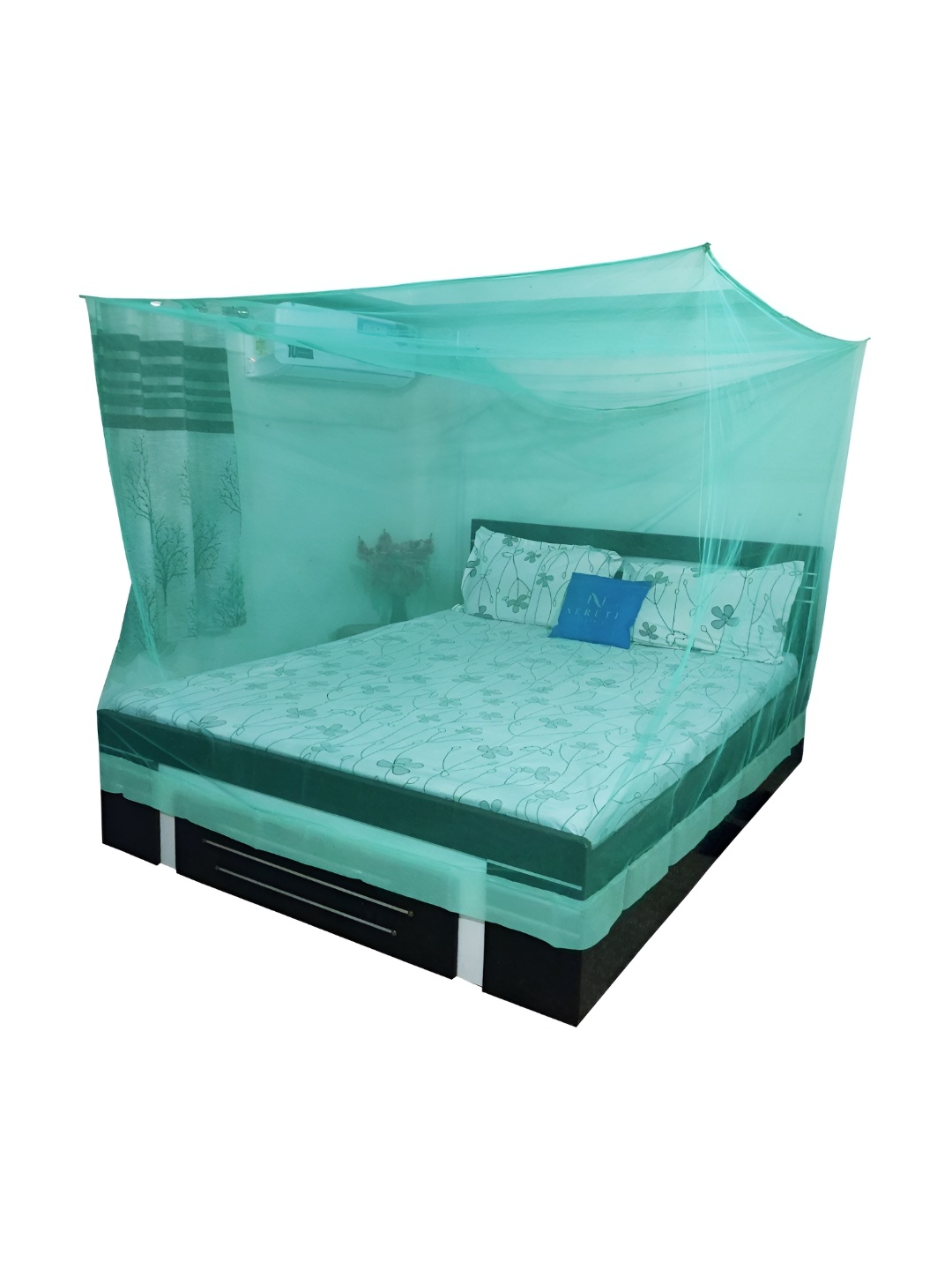 

Neruti Enterprise Sea Green King Size Non-Foldable Hanging Mosquito Net